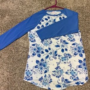 Lularoe blue floral Randy
